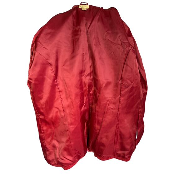 Caslon Women’s Size Medium‎ 100% Genuine Leather Suede Red Jacket - Picture 4 of 7